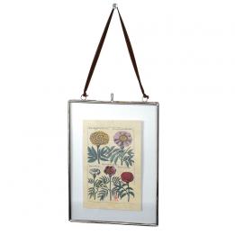 Glass Hanging Frame In Silver 15x20cm