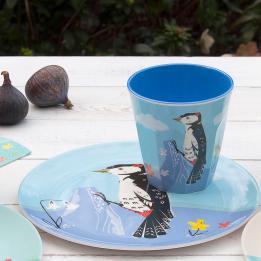 Melamine Plate Woodpecker