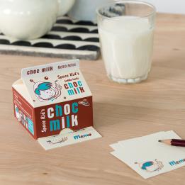 Memo Pads In "Space Kids Milk" Carton