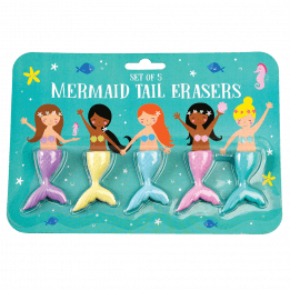 Mermaid Tail Erasers (set Of 5)