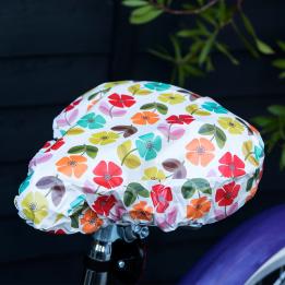 Mid Century Poppy Bicycle Seat Cover