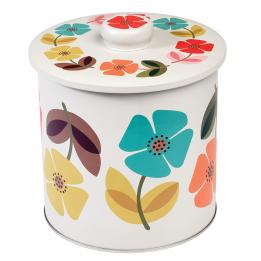 Mid Century Poppy Biscuit Barrel