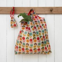 Mid Century Poppy Foldaway Shopping Bag