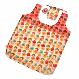 Mid Century Poppy Foldaway Shopping Bag