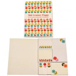 Mid Century Poppy Memo Pads