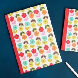 Mid Century Poppy A5 Notebook