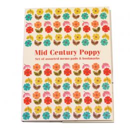 Mid Century Poppy Memo Pads