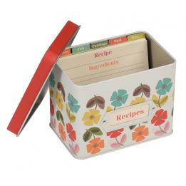 Mid Century Poppy Recipe Tin