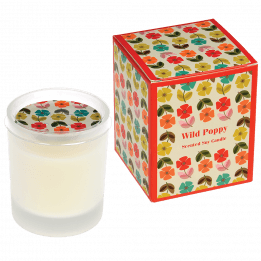 Mid Century Poppy Boxed Scented Candle