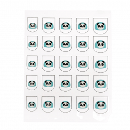 Miko The Panda Nail Stickers (pack Of 25)