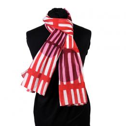 Milano Red Cotton Scarf