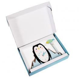 Milo The Penguin Wooden Wall Clock