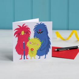 Monster Family Greetings Card