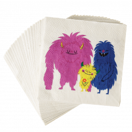 Monsters Of The World Cocktail Napkins (pack Of 20)