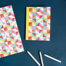 Multicolour Geometric A6 Notebook