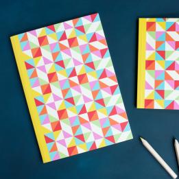 Multicolour Geometric Notebook