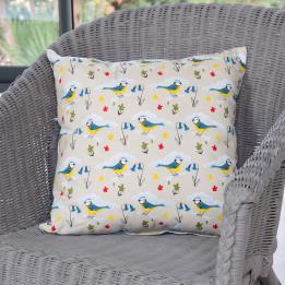 Multiple Blue Tit Cushion