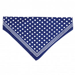 Large Blue Polka Dot Dog Bandana