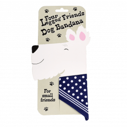 Small Blue Polka Dot Dog Bandana
