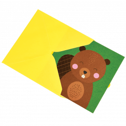 Beaver Animal Friend Card