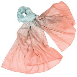 Coral Sea Mist Cotton Scarf