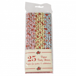 Pack Of 25 Assorted Rose Straws