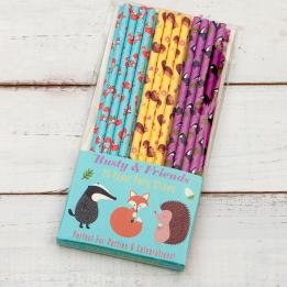 Rusty And Friends Paper Straws (pack Of 25)