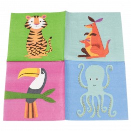 Pack Of 20 Colourful Creatures Cocktail Napkins