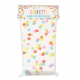 Set Of 8 Confetti Mini Popcorn Holders