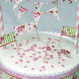 Paisley Rose Cake Bunting Set