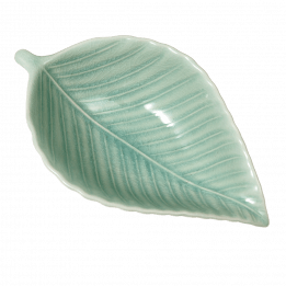 Aqua Marine Leaf Snack Bowl