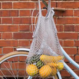 Pale Grey Organic Cotton Net Bag