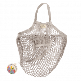 Pale Grey Organic Cotton Net Bag