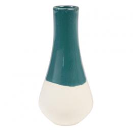 Petrol Blue Dipped Posy Vase