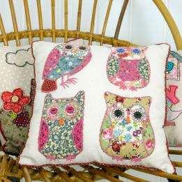 Patchwork Owls Cushion