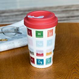 Periodic Table Bamboo Travel Mug And Lid