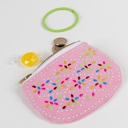 Pink Beaded Purse