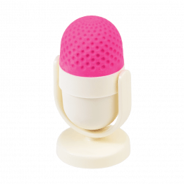 Pink Microphone Rubber And Sharpener