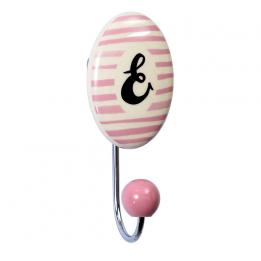 Painted Ceramic Letter Hook E
