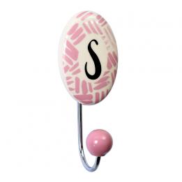 Painted Ceramic Letter Hook S