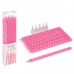 Pink Party Candles (pack Of 10)