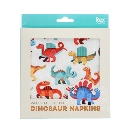 Dinosaur napkins in a packaging.