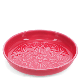 enamel trinket dish in vibrant pink