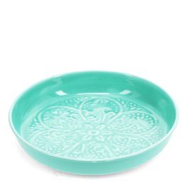 enamel trinket dish in aqua