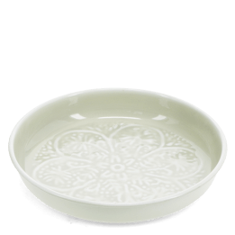 enamel trinket dish in light grey