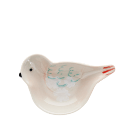 Mini ceramic trinket dish shaped like a bird.