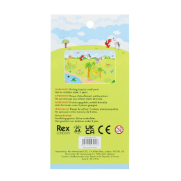 Back of 3d stickers packaging with safey warnings descriptions.