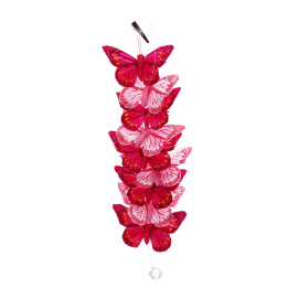 butterfly garland decoration with light pink and dark pink