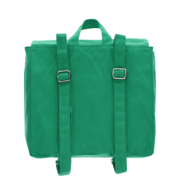 Back of children’s backpack with adjustable shoulder straps and top carry handle.