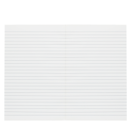 A lined A5 notebook
